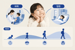 영유아부터 청소년까지 연령대별로 외래·입원 진료비가 어떻게 달라지는지 건강보험 통계로 정리한 내용