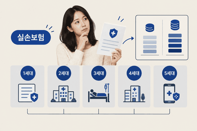 실손의료보험 1세대부터 5세대까지 가입 시기와 자기부담률을 정리한 글