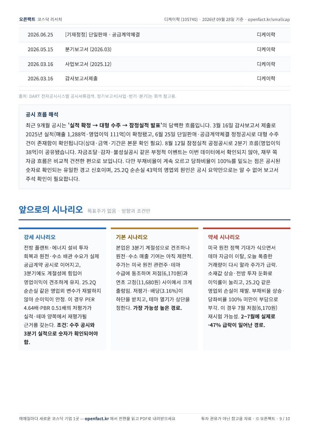 디케이락 리포트 9쪽