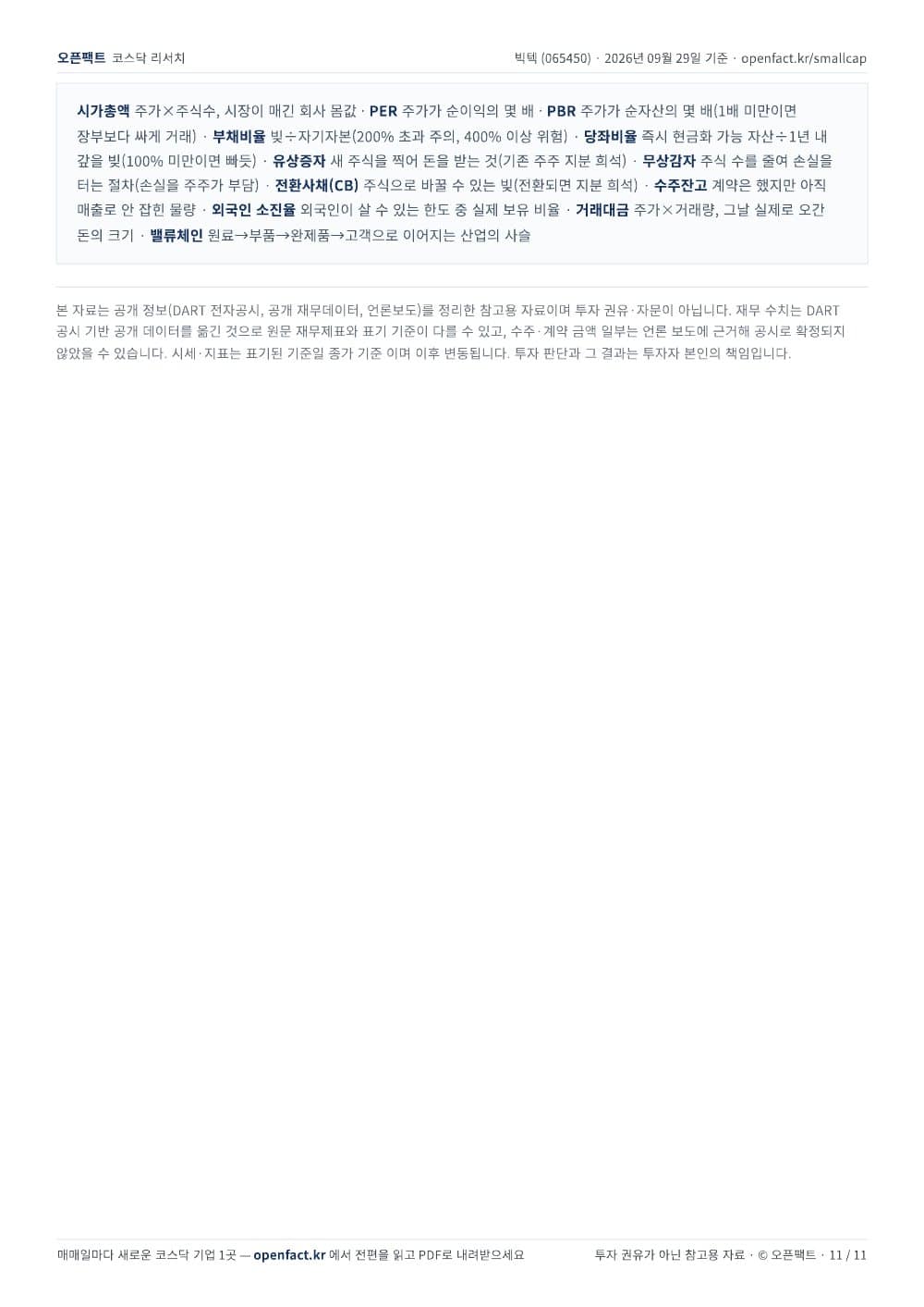 빅텍 리포트 11쪽