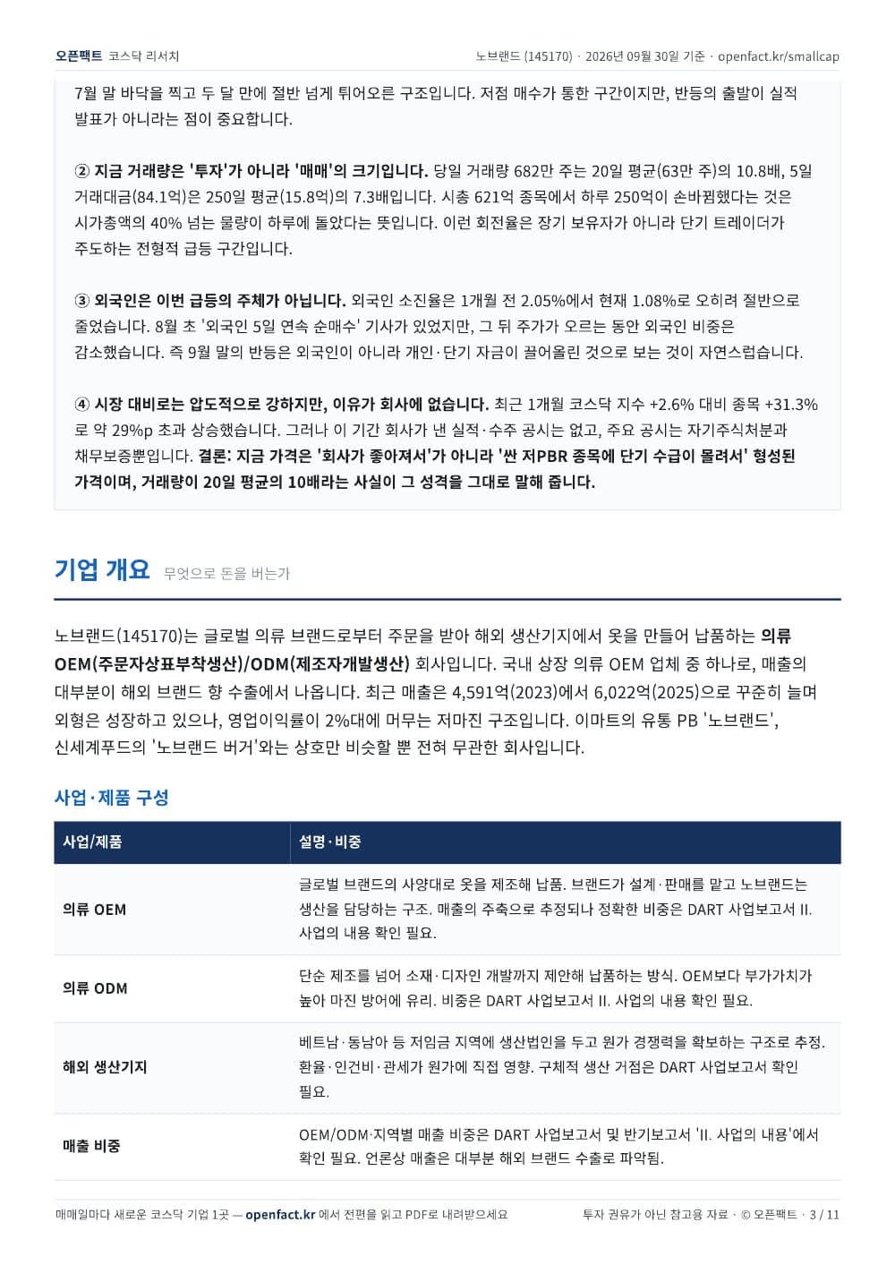 노브랜드 리포트 3쪽