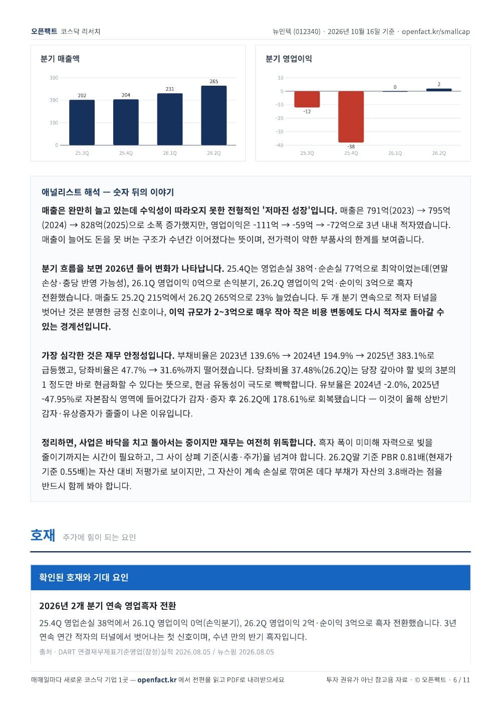 뉴인텍 리포트 6쪽