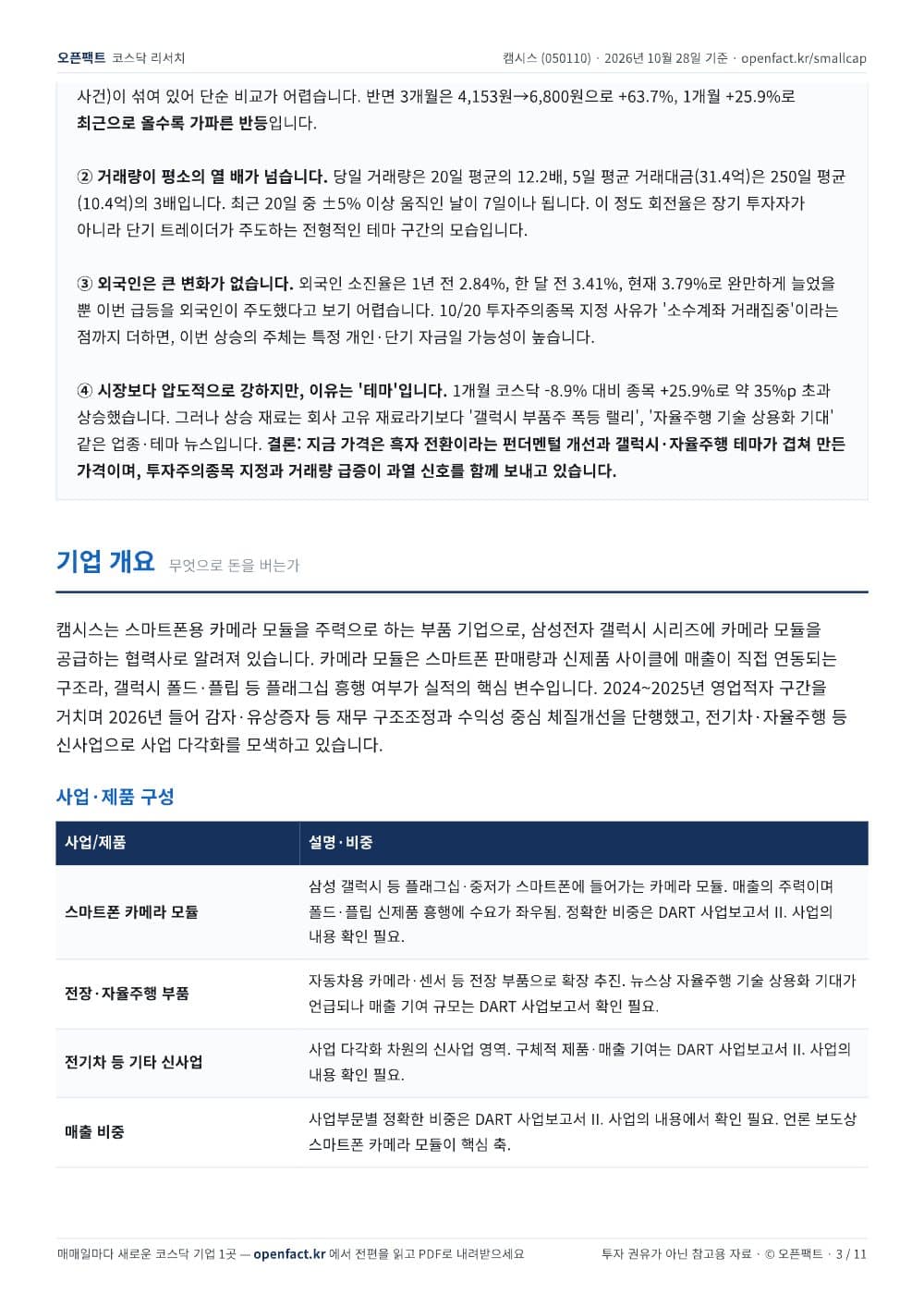 캠시스 리포트 3쪽
