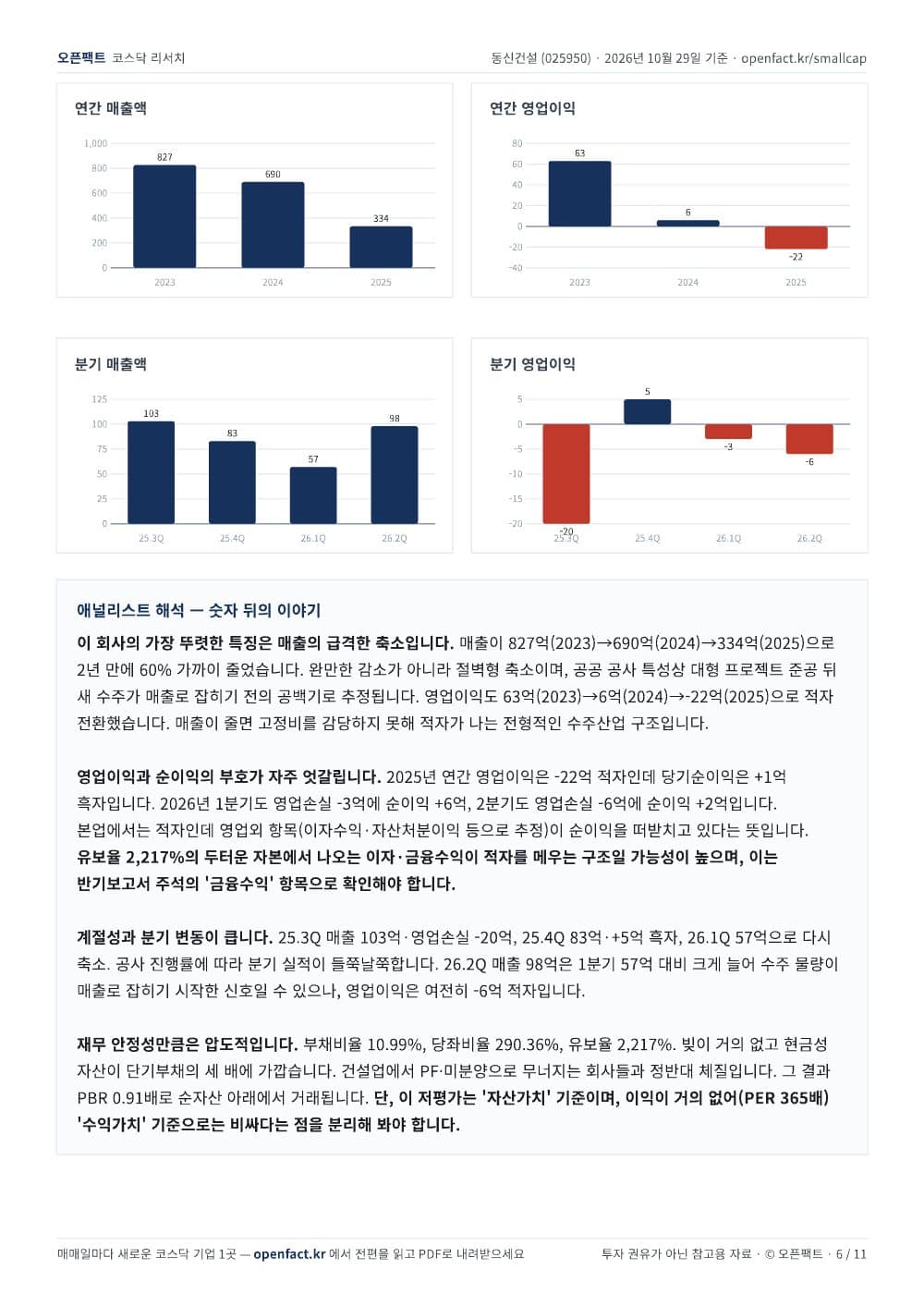 동신건설 리포트 6쪽